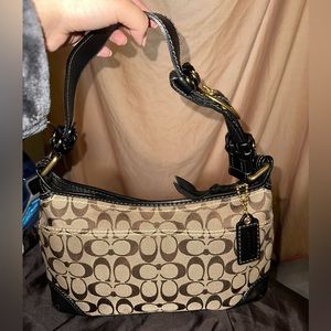 COACH Signature Jacquard Soho Hobo Purse Handbag Bag